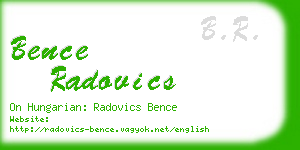 bence radovics business card